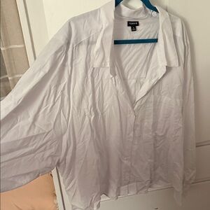Cropped White Torrid Button up Shirt